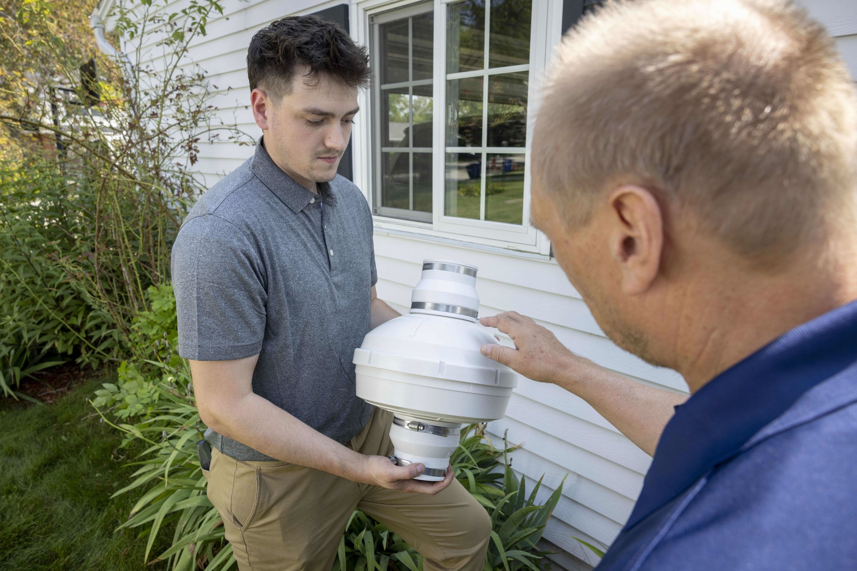 Radon Professional Consulting Homeowner on Mitigation System