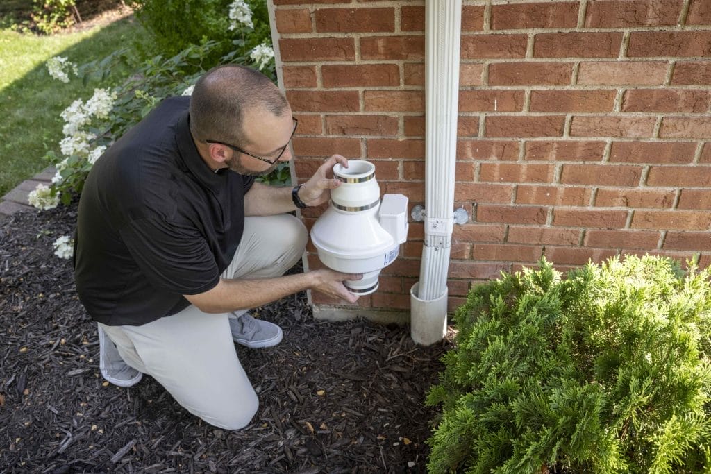 Technician Performing Residential Radon Testing in Arizona
