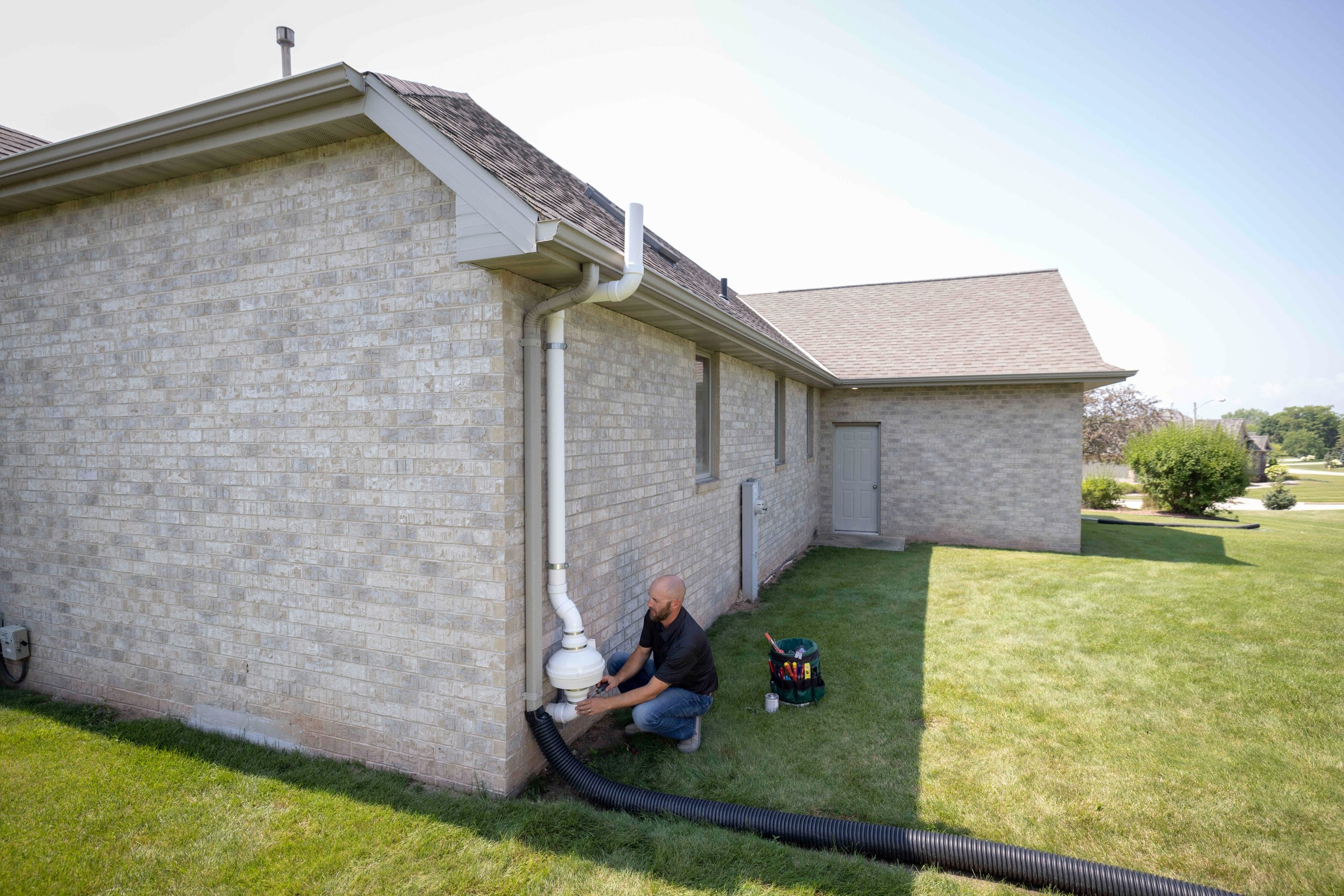 Residential Radon Mitigation System Installation
