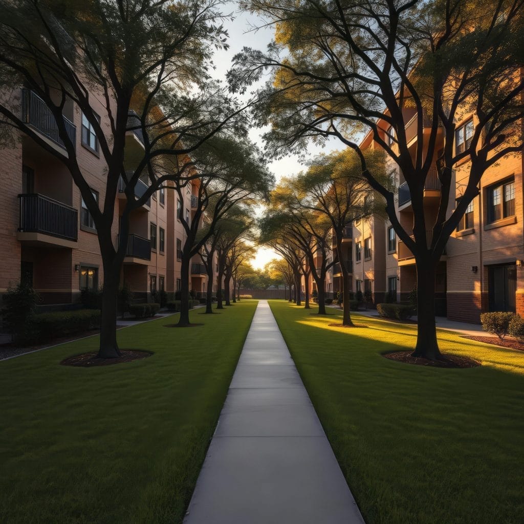 Commercial Buildings with Walkway for Radon Testing