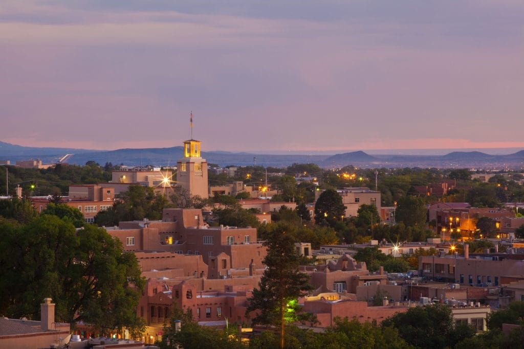 New Mexico Cityscape at Dusk