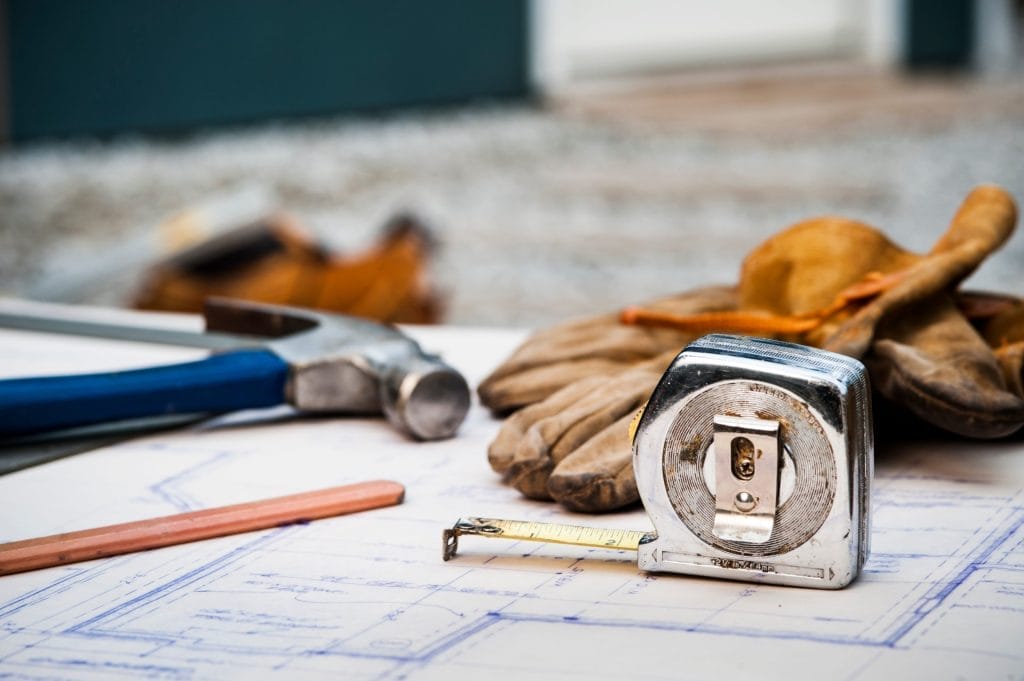 Tools and Gloves for Radon System Repair Work
